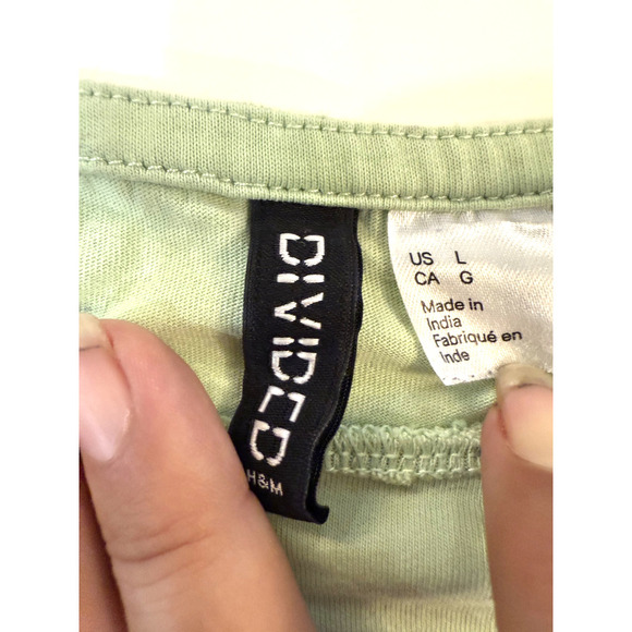 Ramones Shirt Women Large Green Italian Tour 1992 Band Tee Punk Rock H&M Divided - Picture 4 of 6